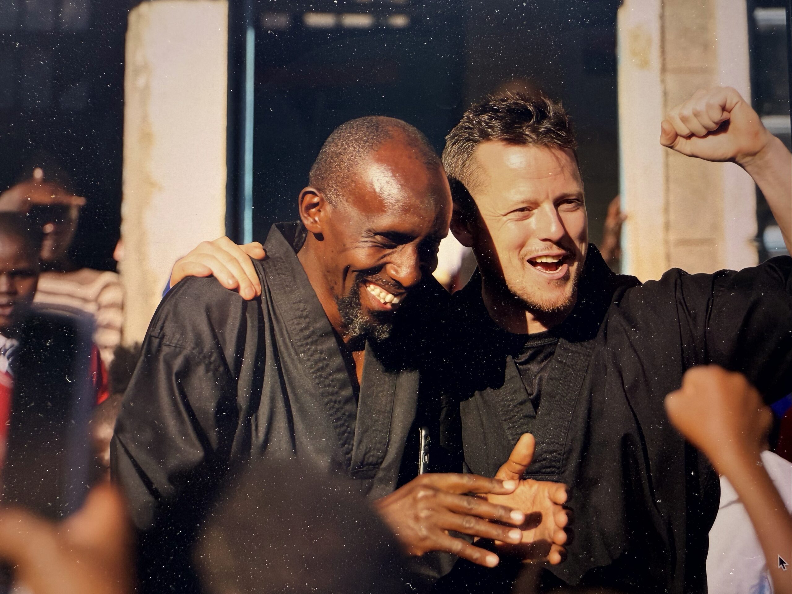 Sebastian Bates with a Bates Foundation instructor in Kenya